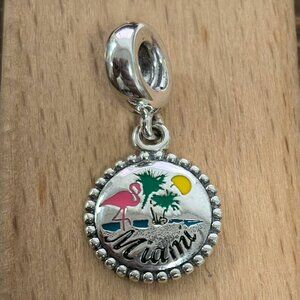 Pandora Miami Beach Dangle Charm Pendant, S925 Silver Bracelets